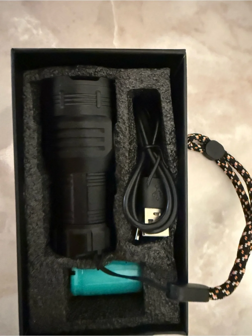 Compact Black Monocular Scope with Rechargeable Battery